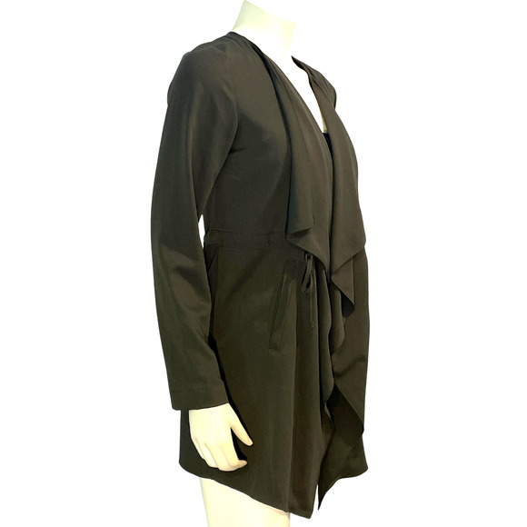 3/$20 Simply Vera Wang Sz XS Open Front Long Cardigan Jacket Waterfall Drape - Picture 2 of 9